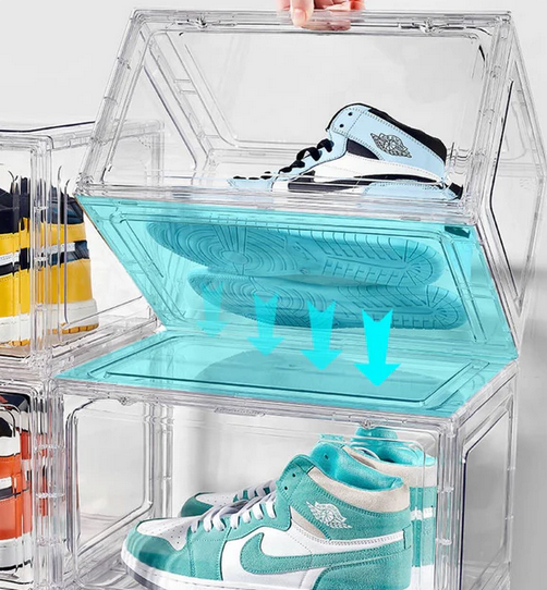 Sneaker Crates | Shoe Crates (Side Drop) Transparent Boostclub