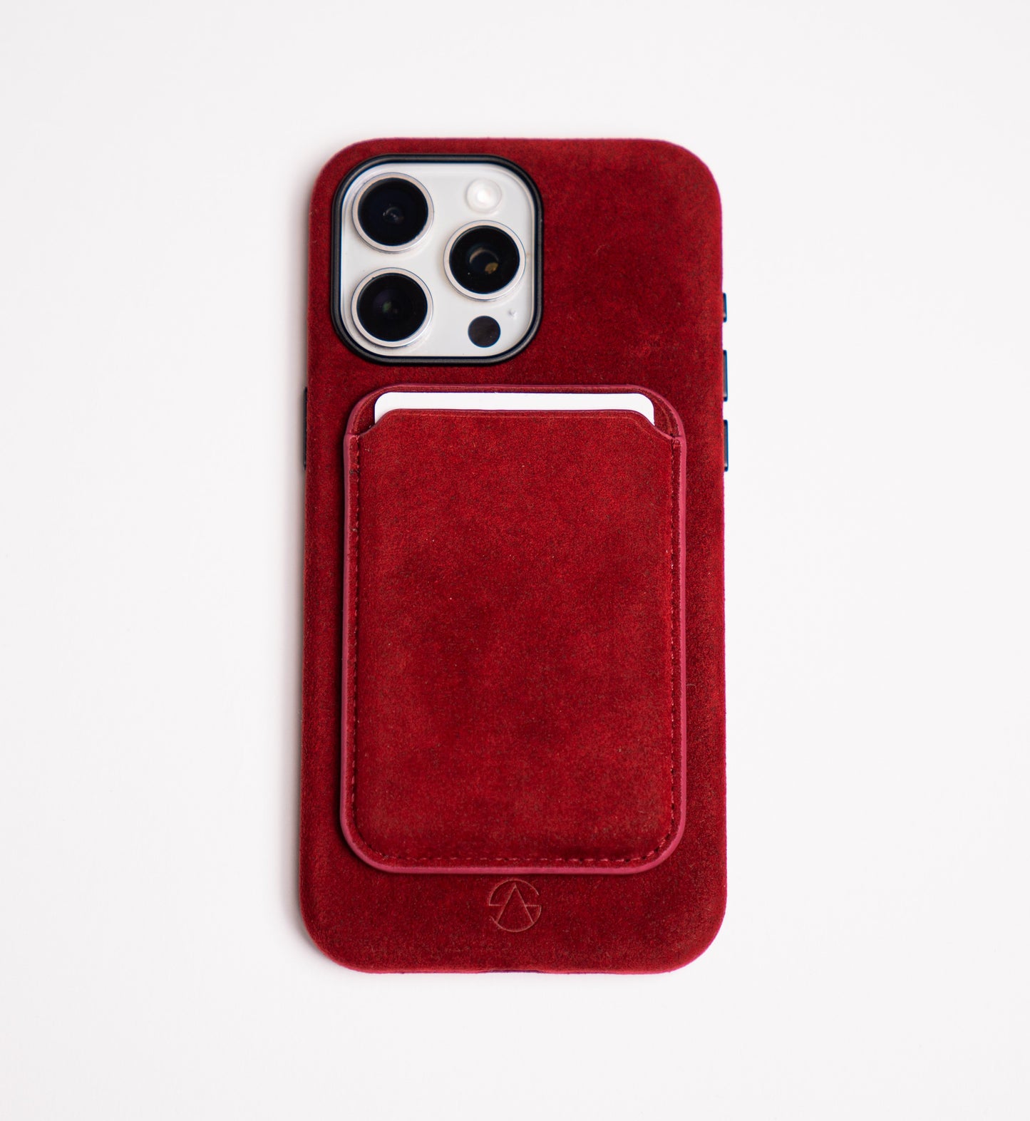 Magsafe Wallet - Alcantara Case Burgundy Boostclub