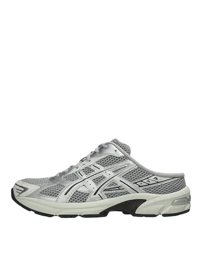 Gray athletic shoe on a white background