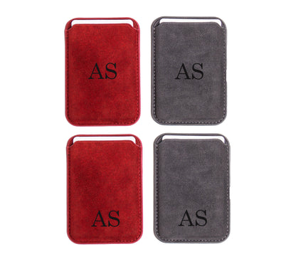 Magsafe Wallet - Alcantara Case Burgundy Boostclub