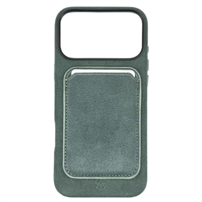Magsafe Wallet - Alcantara Case Midnight Green