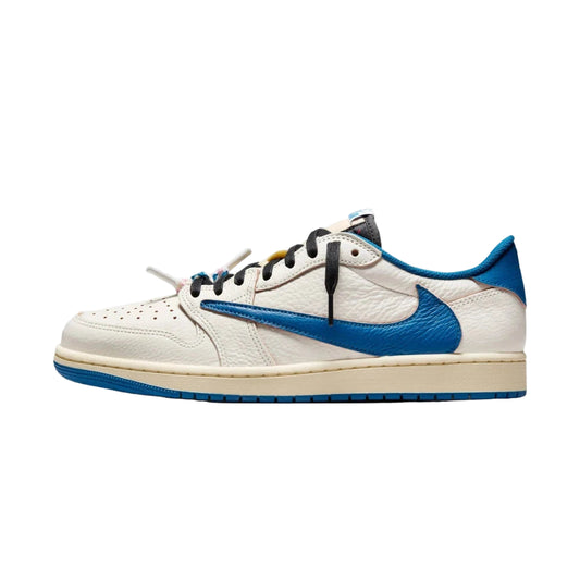 Fragment Design x Travis Scott x Air Jordan 1 Retro Low OG SP Sail Military Blue -Preorder My Store