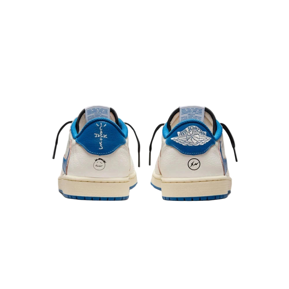 Fragment Design x Travis Scott x Air Jordan 1 Retro Low OG SP Sail Military Blue -Preorder My Store